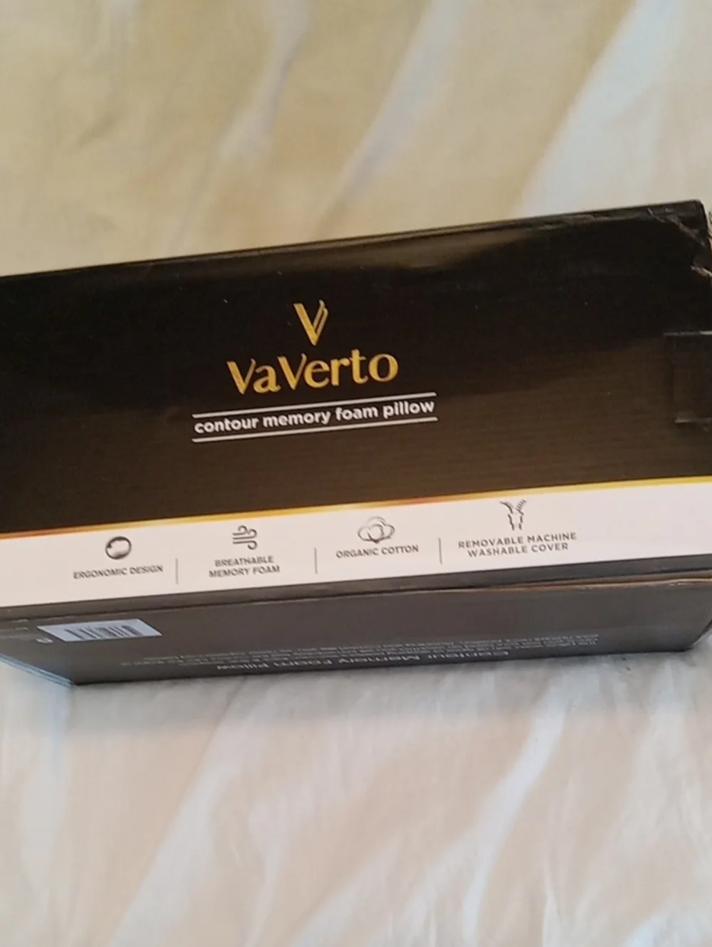 VaVerto Contour Memory Foam Pillow - Black Box